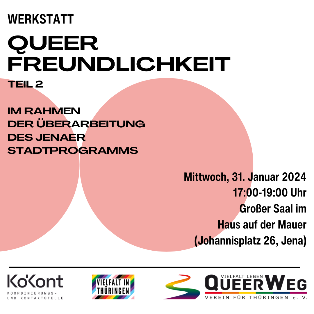 Werkstatt Queerfreundlichkeit (Teil 2) am 31.01.2024